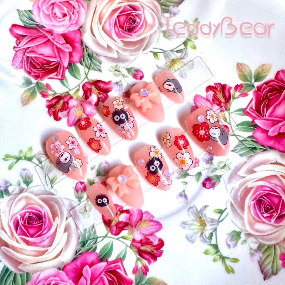 🪷 No-Face Garden 🪷 ฅ՞•ﻌ•՞ฅ PressOn Nails